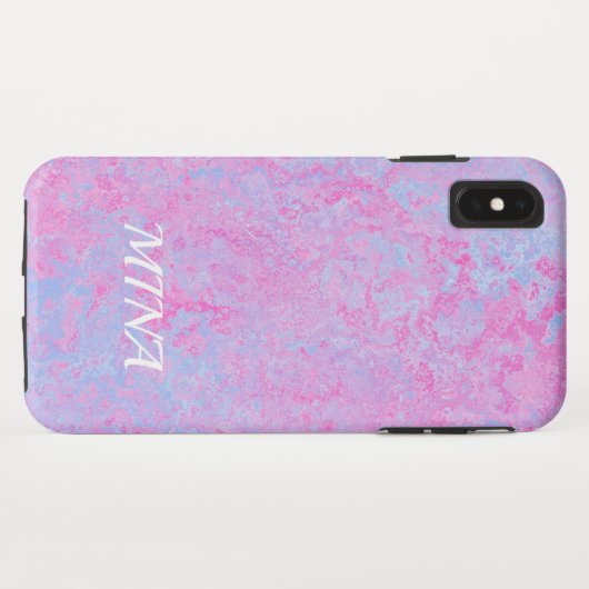 ピンクの珍しいiPhoneケースの美しいスペクトル Case-Mate iPhoneケース (裏面(横))