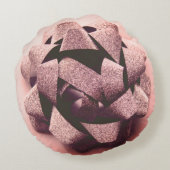 ピンクの現在のパーティー ラウンドクッション (裏面)