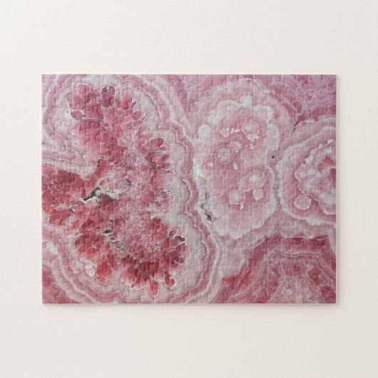 ピンクの瑪瑙の水晶晶洞のgeodeの宝石のヒップスター ジグソーパズル (横)