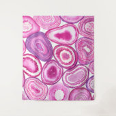 ピンクの瑪瑙の水色 タペストリー (正面)