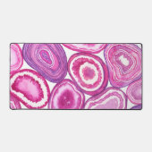 ピンクの瑪瑙の水色 デスクマット (正面)