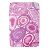 ピンクの瑪瑙の水色 バスマット (正面縦)