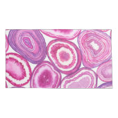 ピンクの瑪瑙の水色 枕カバー (裏面-左)