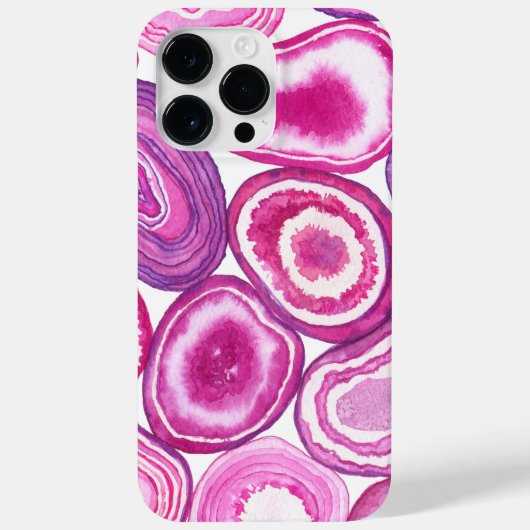 ピンクの瑪瑙の水色 Case-Mate iPhoneケース (裏面)