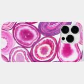 ピンクの瑪瑙の水色 Case-Mate iPhoneケース (裏面 (横))