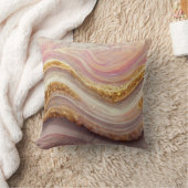 ピンクの瑪瑙の泥石 クッション (ブランケット)