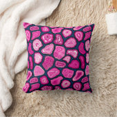 ピンクの瑪瑙スライス クッション (ブランケット)