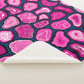 ピンクの瑪瑙スライス シェルパブランケット (3/4)