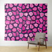 ピンクの瑪瑙スライス タペストリー (インサイチュ(横))