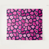 ピンクの瑪瑙スライス タペストリー (正面(横))