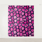 ピンクの瑪瑙スライス タペストリー (正面)