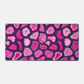 ピンクの瑪瑙スライス デスクマット (正面)