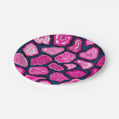 ピンクの瑪瑙スライス ペーパープレート (アングル)