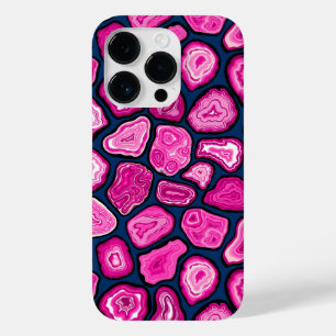 ピンクの瑪瑙スライス Case-Mate iPhone 14 PROケース