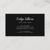 ピンクの瑪瑙ブラックフォイルの名刺 名刺 (裏面)