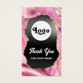 ピンクの瑪瑙ブラックフォイルパッケージインサート