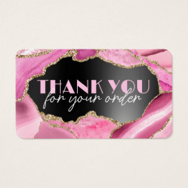 ピンクの瑪瑙ブラックフォイル割引カード