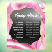 ピンクの瑪瑙ブラックフォイル開口時間ウィンドウの固定 ウィンドウサイン (シート3)