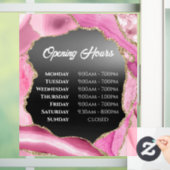 ピンクの瑪瑙ブラックフォイル開口時間ウィンドウの固定 ウィンドウサイン (ホーム)