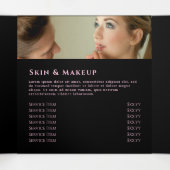 ピンクの瑪瑙3折パンフレット 三つ折りカード (内部中)