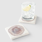 ピンクの瑪瑙 ストーンコースター (横)