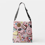 ピンクの甘いお菓子 クロスボディバッグ (裏面)