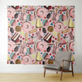 ピンクの甘いお菓子 タペストリー (インサイチュ(横))