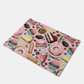 ピンクの甘いお菓子 ドアマット (アングル)