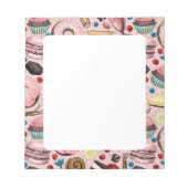 ピンクの甘いお菓子 ノートパッド (正面)