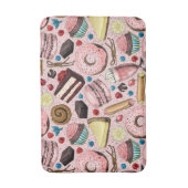 ピンクの甘いお菓子 バスマット (正面縦)