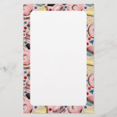 ピンクの甘いお菓子 便箋 (正面)