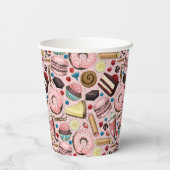 ピンクの甘いお菓子 紙コップ (裏面)