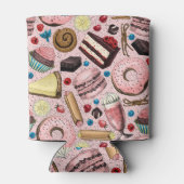 ピンクの甘いお菓子 缶クーラー (裏面)