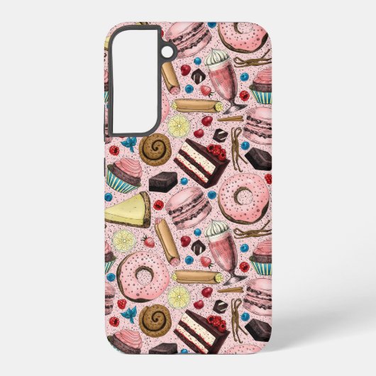 ピンクの甘いお菓子 SAMSUNG GALAXYケース (裏面)