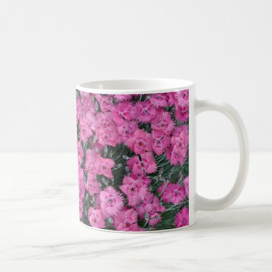 ピンクの甘いウイリアムの花 コーヒーマグカップ (右)