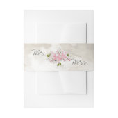 ピンクの甘いエンドウ豆のヴィンテージメーソンジャーの水色 招待状ベリーバンド (正面例)