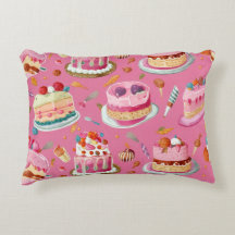 ピンクの甘いケーキパターン