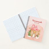 ピンクの甘いジンジャーブレッドハウス自家製と愛 ノートブック (内部)