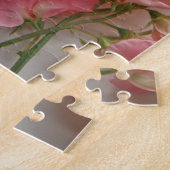 ピンクの甘いピーの花束 ジグソーパズル (側面)