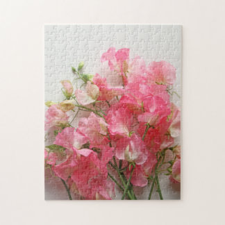 ピンクの甘いピーの花束 ジグソーパズル
