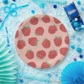 ピンクの甘いラズベリー ペーパープレート (パーティー)