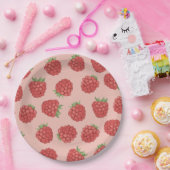 ピンクの甘いラズベリー ペーパープレート (パーティー)