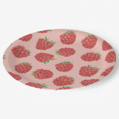 ピンクの甘いラズベリー ペーパープレート (アングル)
