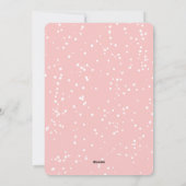 ピンクの甘い喜び可愛いベビー初めてのクリスマス写真 シーズンカード (裏面)