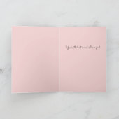 ピンクの甘い書道母の日の写真コラージュ シーズンカード (内部)