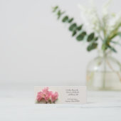 ピンクの甘い豆クローズアップ母 スキニー名刺 (スタンド正面)