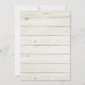 ピンクの甘素朴いウッドランド動物1歳の誕生日 招待状 (裏面)