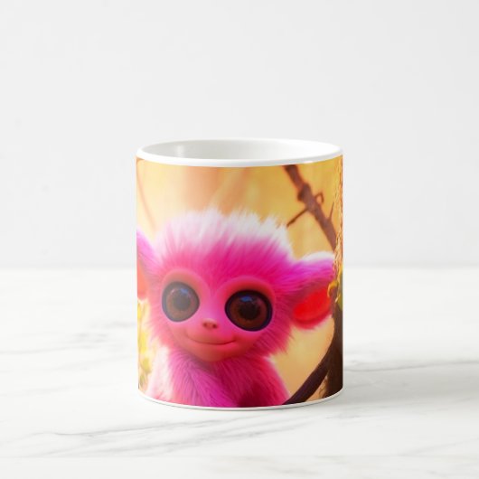 ピンクの生き物 コーヒーマグカップ (中央)