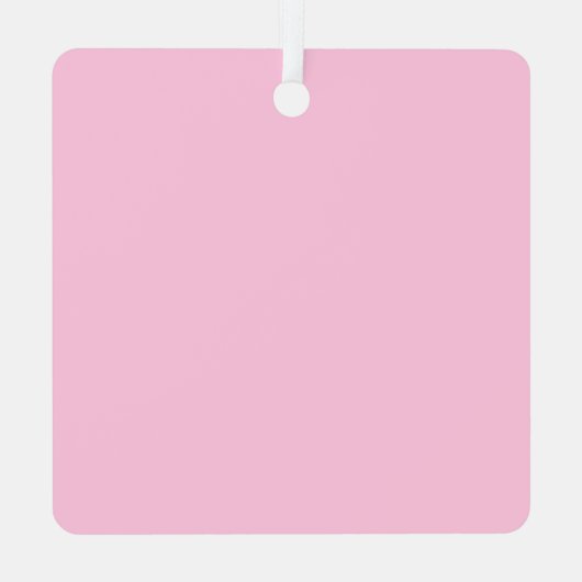 ピンクの生まれたばかりの誕生状態 メタルオーナメント (裏面)