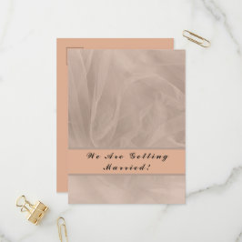 ピンクの生地にテクスチャプリント インビテーションポストカード